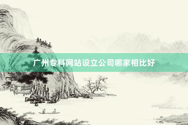 广州专科网站设立公司哪家相比好